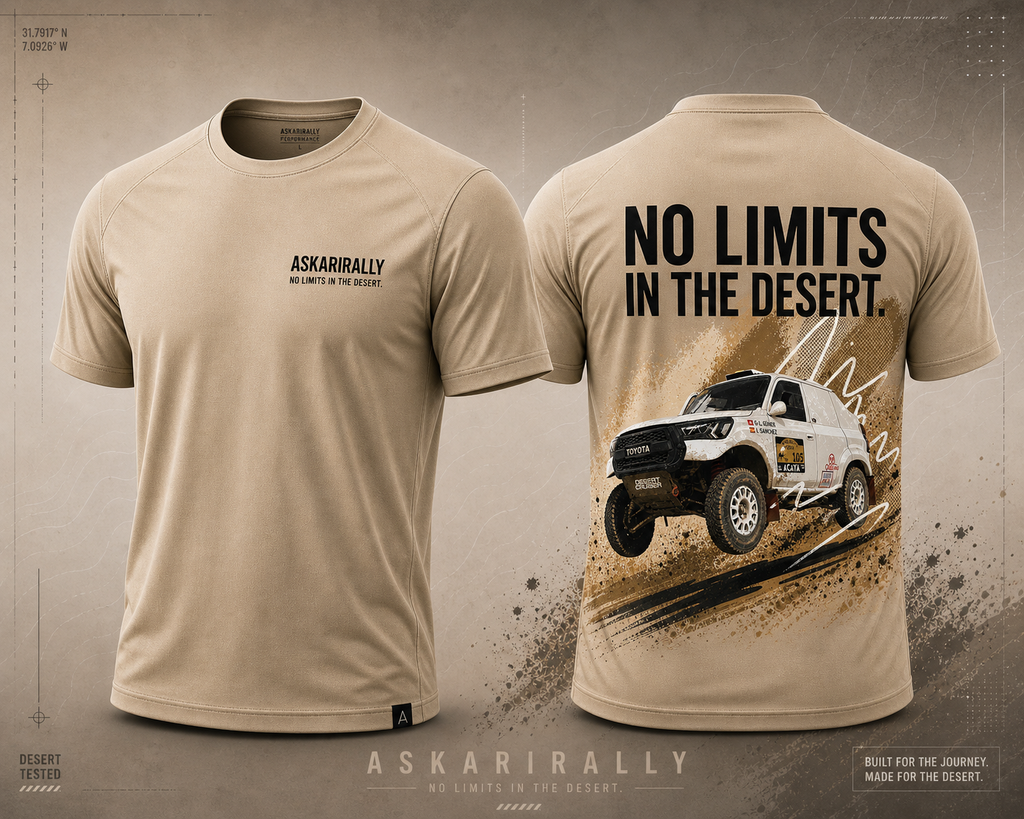 ASKARIRALLY Desert Edition Tee – No Limits in the Desert