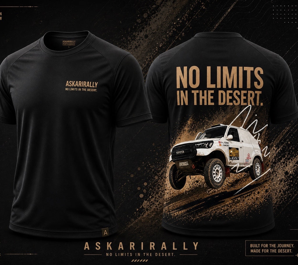 ASKARIRALLY Desert Edition Tee – No Limits in the Desert